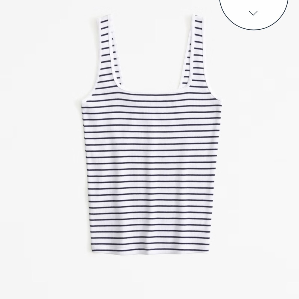 Abercrombie essential tuckable square neck ribbed tank
